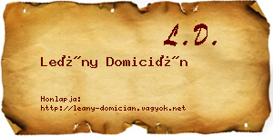 Leány Domicián névjegykártya